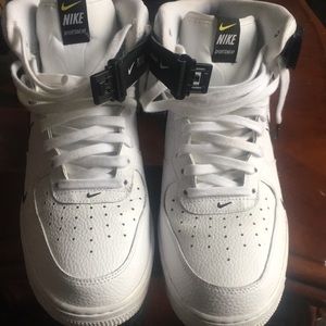 White and black Air Force Ones